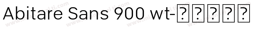 Abitare Sans 900 wt字体转换